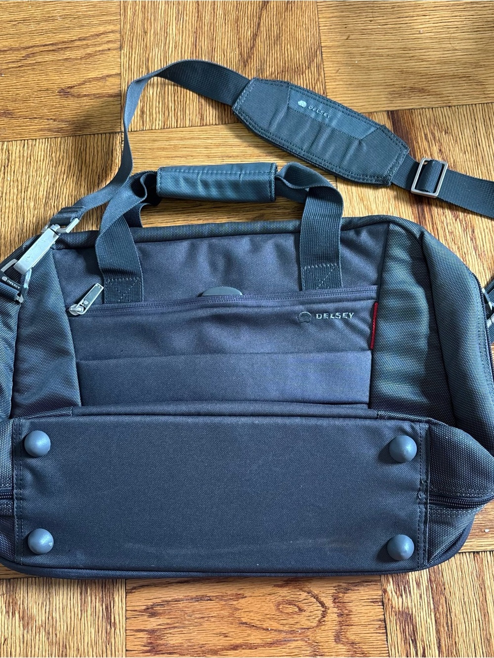 Delsey Grey Men's Laptop Briefcase - Durable Travel Bag